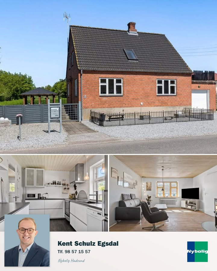 Nybolig Hadsund præsenterer charmerende villa med udsigt til gadekær