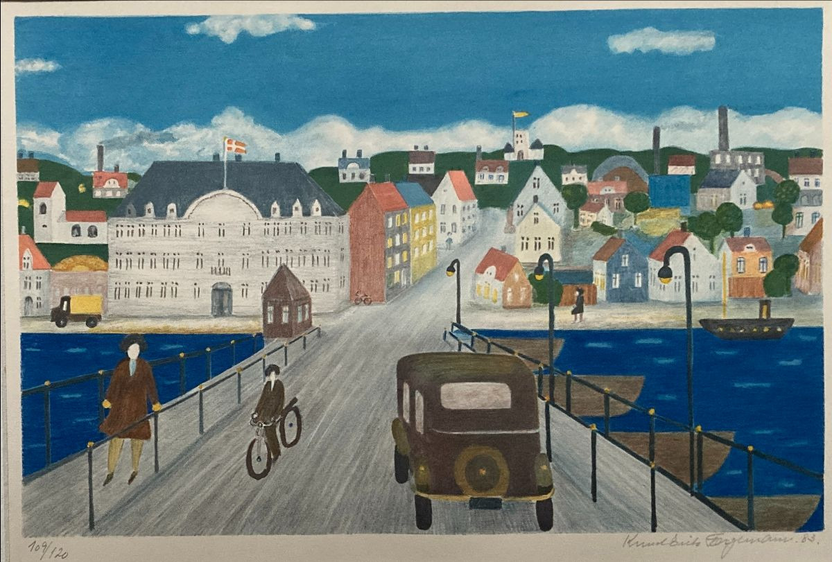 Kunstauktion og udstilling på Café Oskar