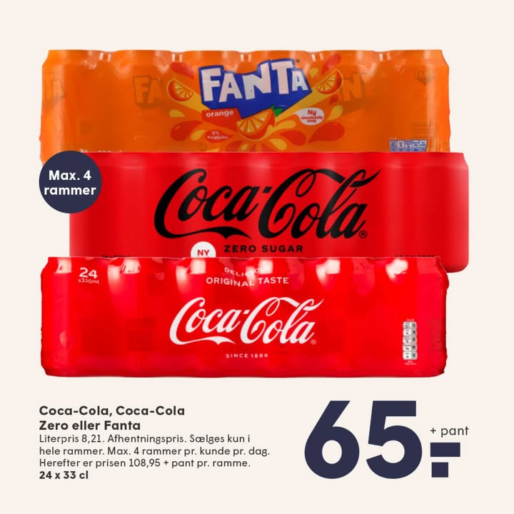 SPAR SKALLERUP A/S tilbyder Coca-Cola til nytårsaften