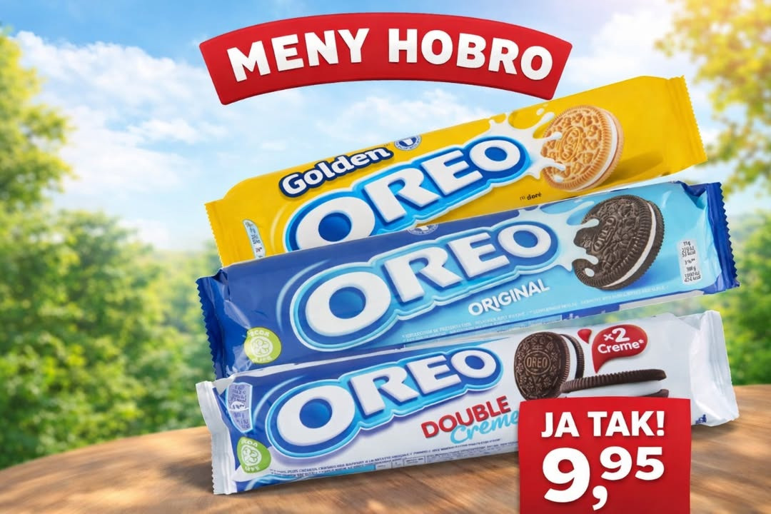 MENY Hobro sælger Oreo kiks til 9,95 kr.