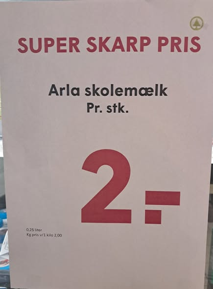 Spar Valsgård: Gode tilbud på skolemælk, creme fraiche og andre varer