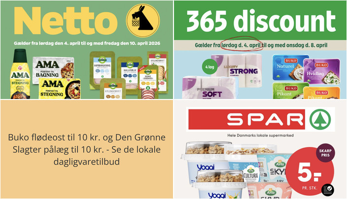 Buko flødeost til 10 kr. og Den Grønne Slagter pålæg til 10 kr. - Se de lokale dagligvaretilbud