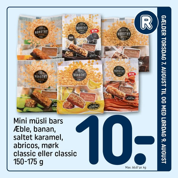 Rema 1000 Sindal præsenterer weekendtilbud på snacks og koldskål