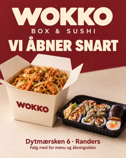 Nagomi Sushi åbner snart med asiatiske takeaway-boxe og sushi på Dytmærsken 6