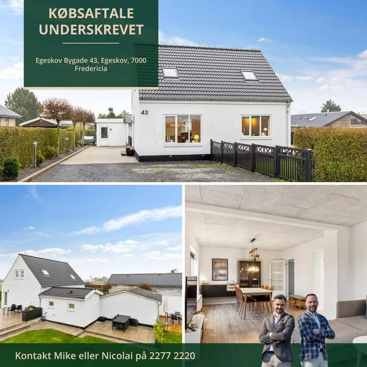 Ejendomsmægler Mike Andersen annoncerer underskrevet købsaftale i Egeskov