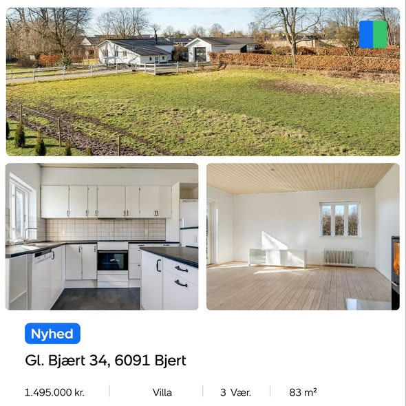 Nybolig Kolding præsenterer nyhed på Gl. Bjært 34 i Bjert