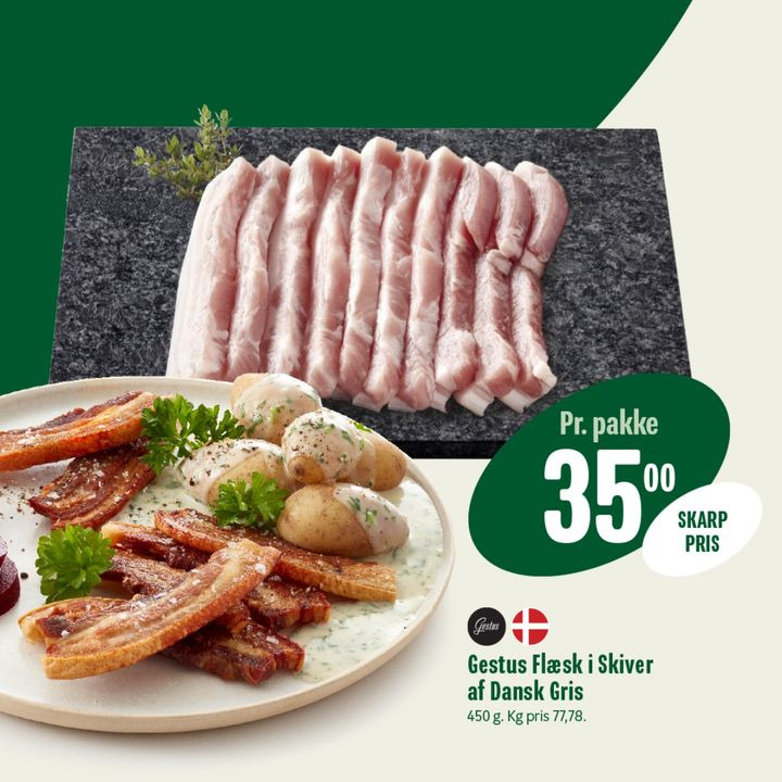 Stegt flæsk med persillesovs hos Min Købmand, Nim – prøv den danske klassiker fra 21. til 27. september 2024