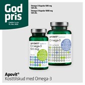 Vejlby Apotek tilbyder god pris på Omega-3 kosttilskud fra Apovit