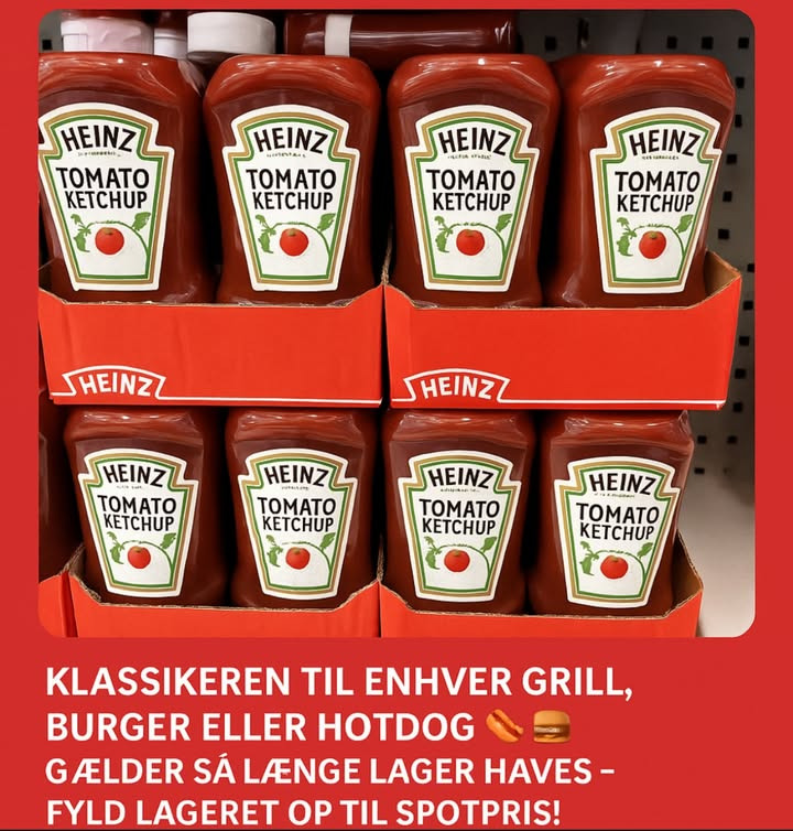 MENY Hobro sælger Heinz tomat ketchup til 12 kr.