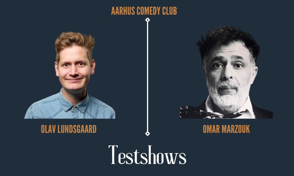 Testshow med Olav Lundsgaard og Omar Marzouk i Aarhus Comedy Club