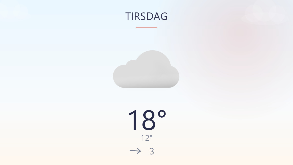 Rolig tirsdag med lunere tag over dagen