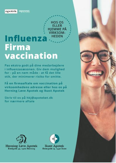 Herning Løve Apotek tilbyder firma vaccination mod influenza