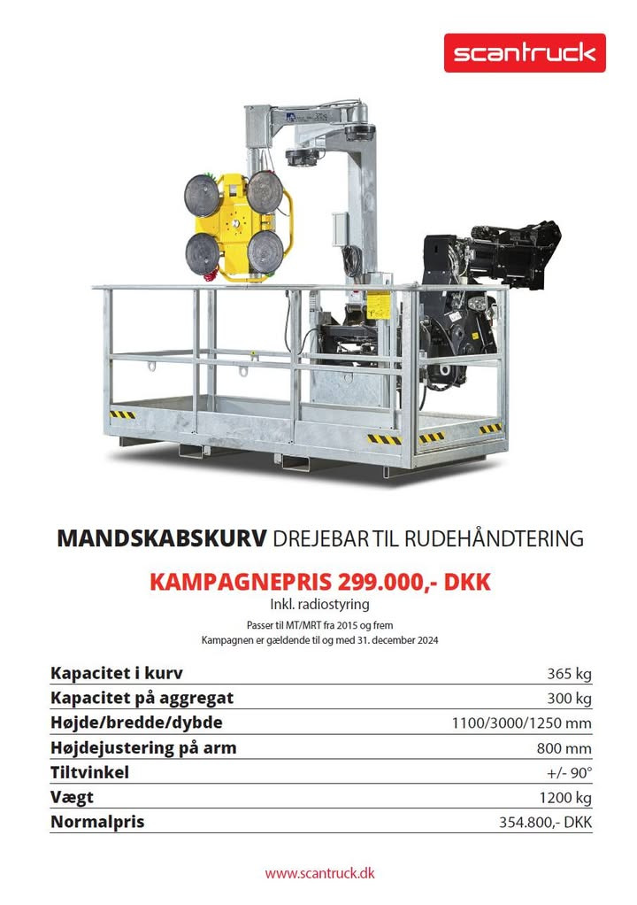 Scantruck A/S lancerer kampagne på mandskabskurv til Manitou