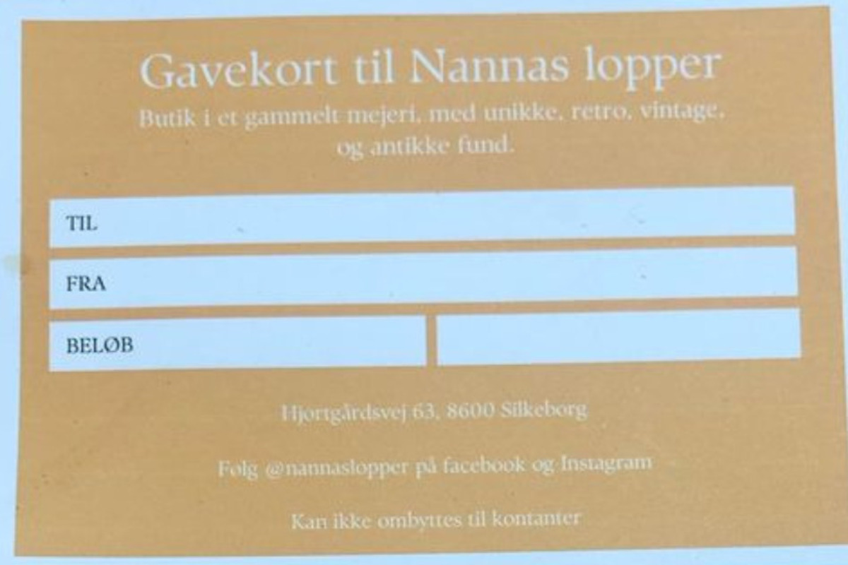 Nannas Lopper tilbyder den perfekte julegave: Gavekort til alle anledninger