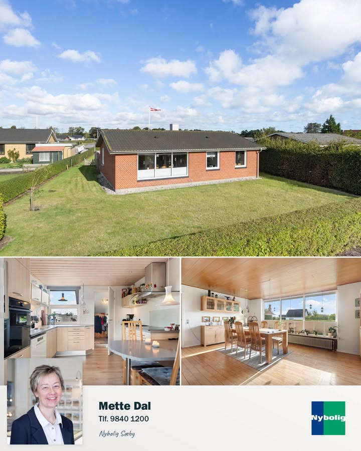 Indbydende etplanshus med stor have til salg i Sæby