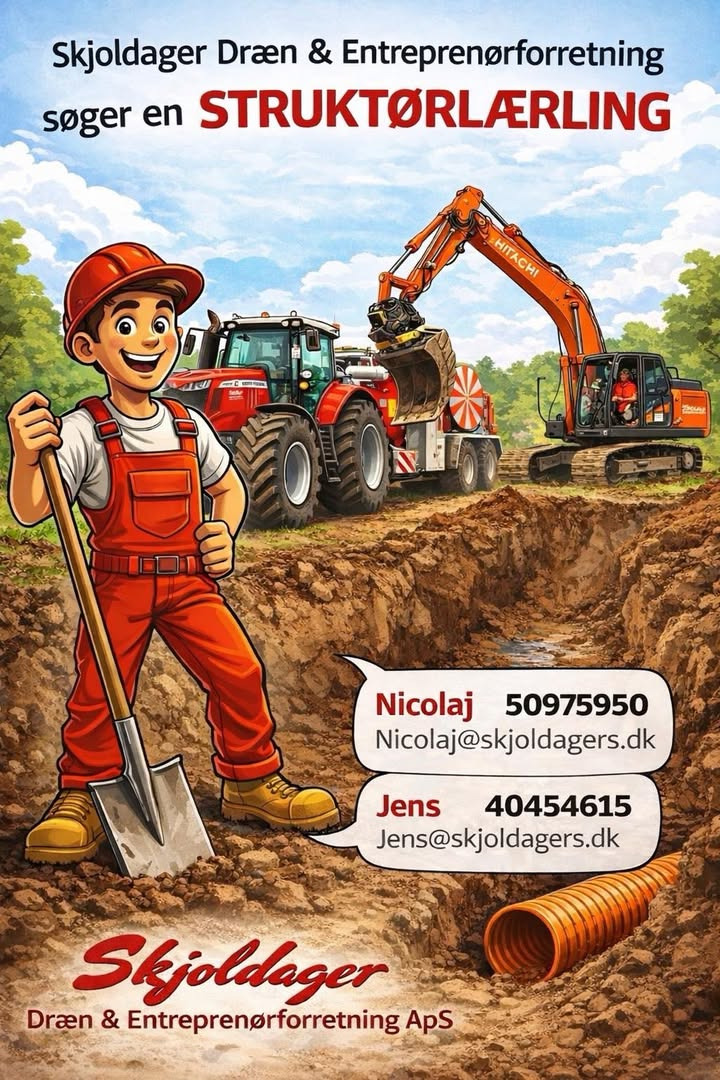 Skjoldager Dræn- & Entreprenørforrentning ApS søger struktørlærling til spændende opgaver