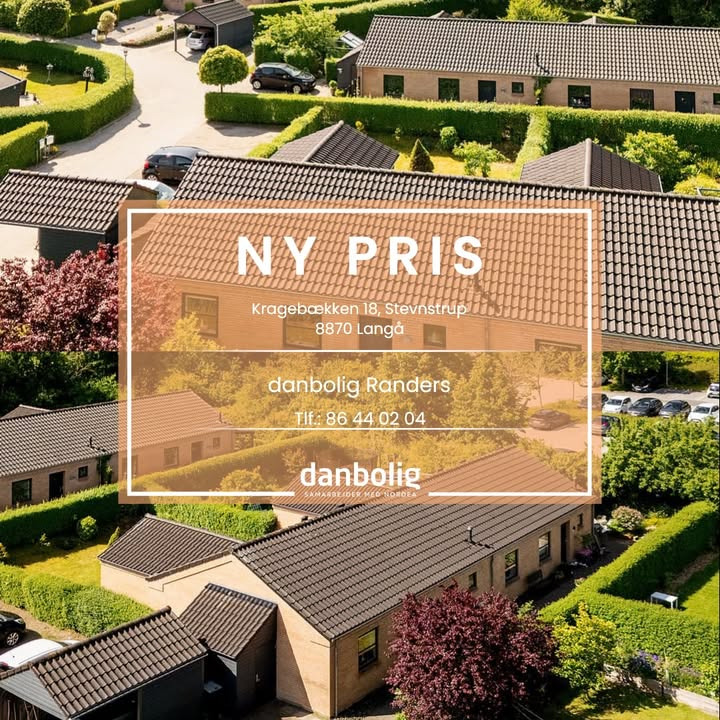 Danbolig Randers sænker prisen på velholdt rækkehus i Stevnstrup