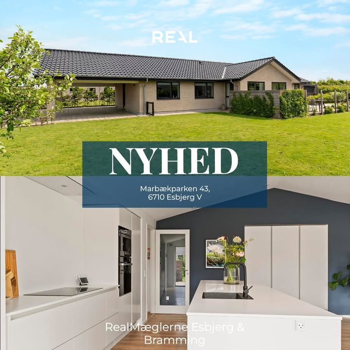 RealMæglerne Esbjerg og Bramming præsenterer moderne familie villa i børnevenlige omgivelser