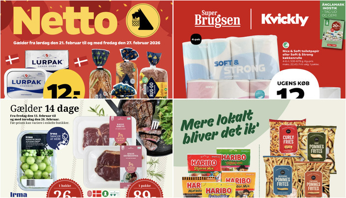 Gode tilbud på Irma Autumn Crisp druer til 26 kr. og Lurpak smør til 12 kr.