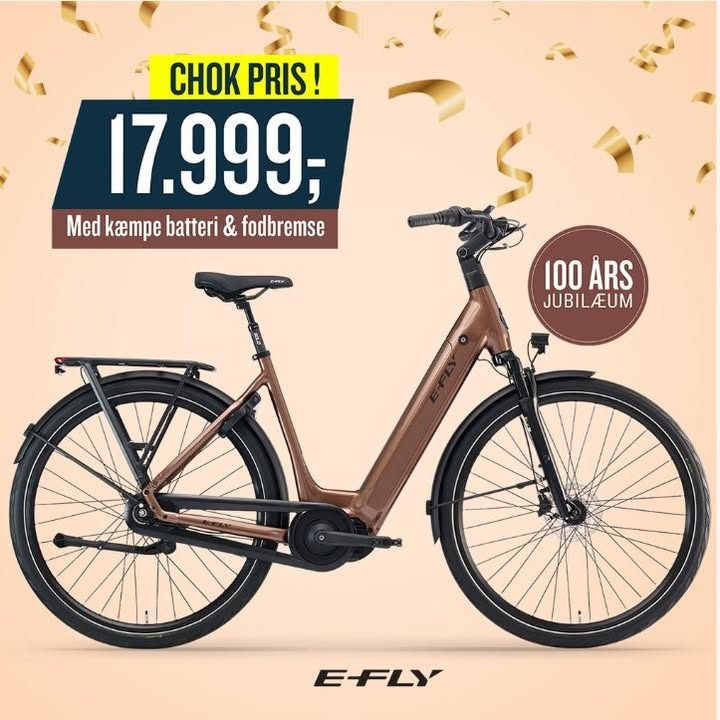Sæby cykler præsenterer E-FLY Vela100 til jubilæumspris med stor batterikapacitet