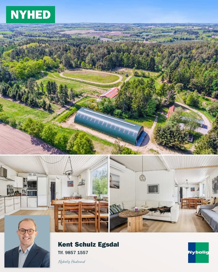 Nybolig Hadsund præsenterer drømmeejendom med jagt og hestehold i Hadsund