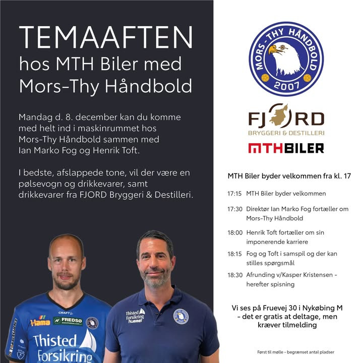 Oplev en inspirerende aften med Ian Marko Fog og Henrik Toft hos MTH Biler