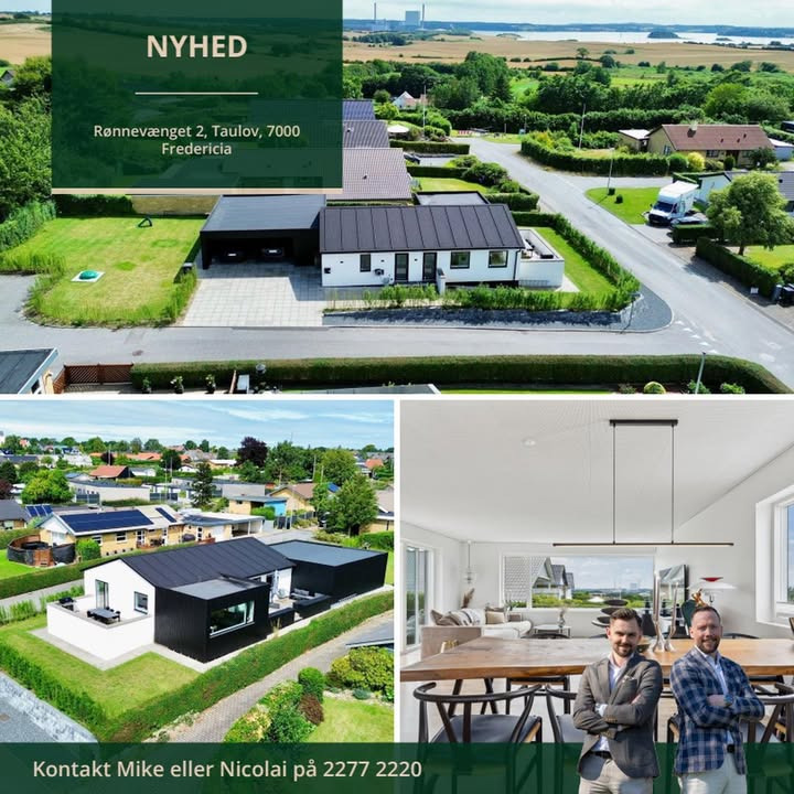 Ejendomsmægler Mike Andersen præsenterer indflytningsklar villa med fjordkig i Taulov