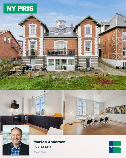Nybolig Skive I/S annoncerer ny pris på herskabelig bylejlighed i Skive