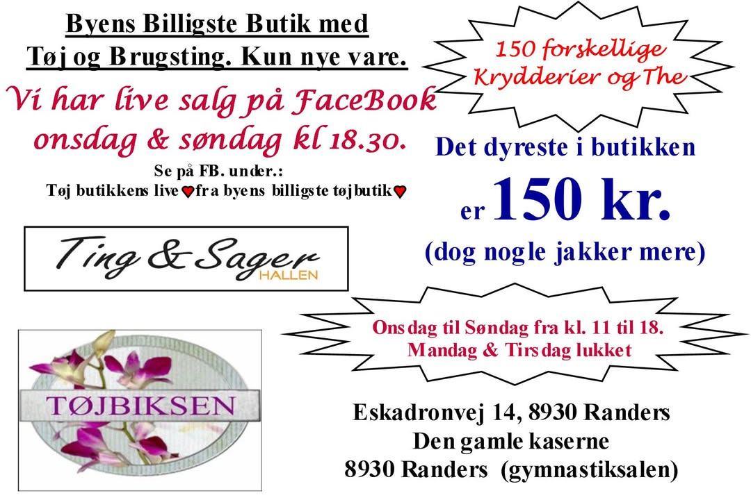 Sommerudsalg hos Rie & Henrik's Tøjbiks: Kjoler fra 125 kr. og bluser fra 55 kr.