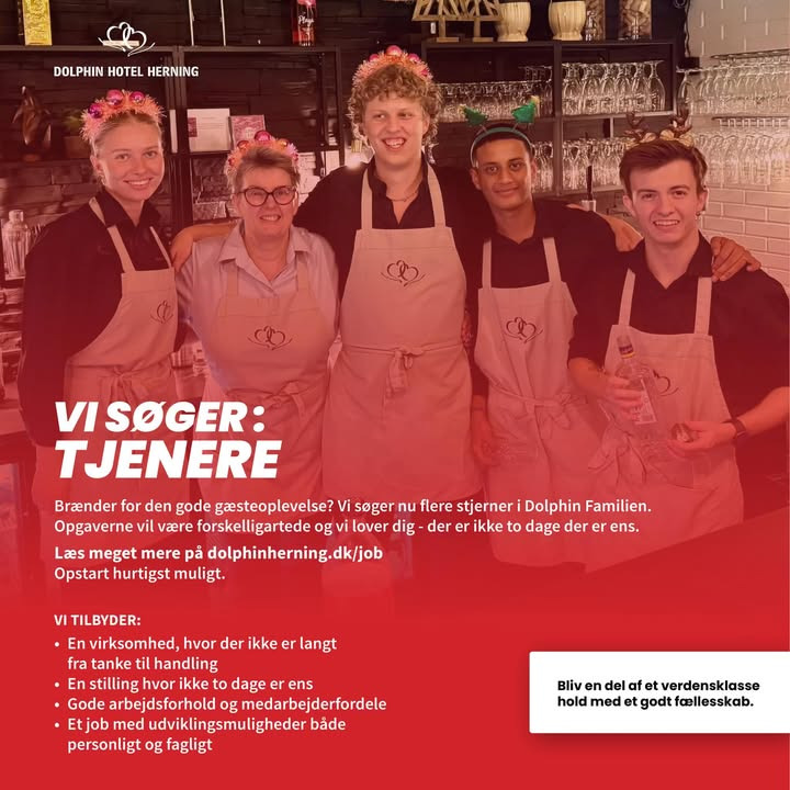 Dolphin Hotel Herning søger nye medarbejdere til udvidelse af teamet