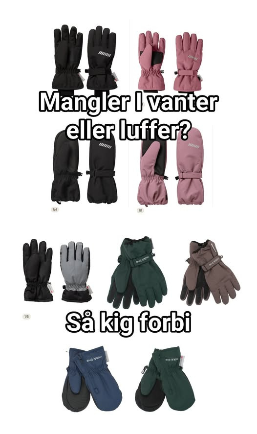 Børneshoppen Brønderslev har stadig masser af vanter og huer på lager til vintervejret