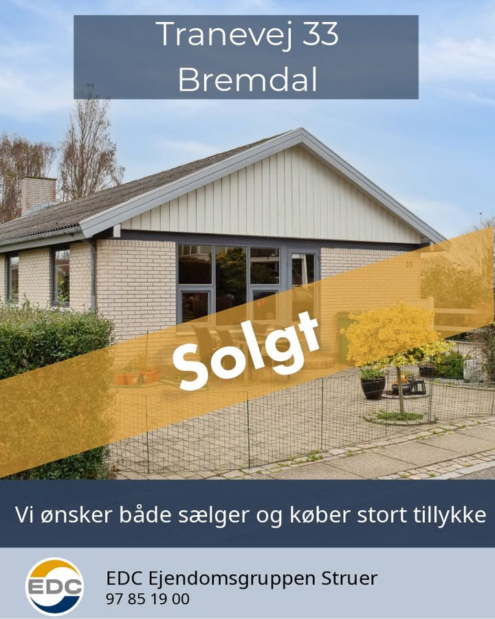 EDC Ejen­doms­grup­pen Struer har solgt Tranevej 33 i Bremdal