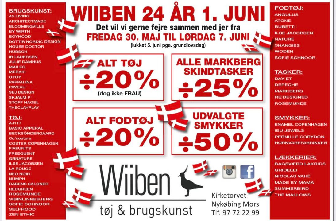 Wiiben inviterer til fødselsdagsfejring og beder om hjælp til deling af opslaget