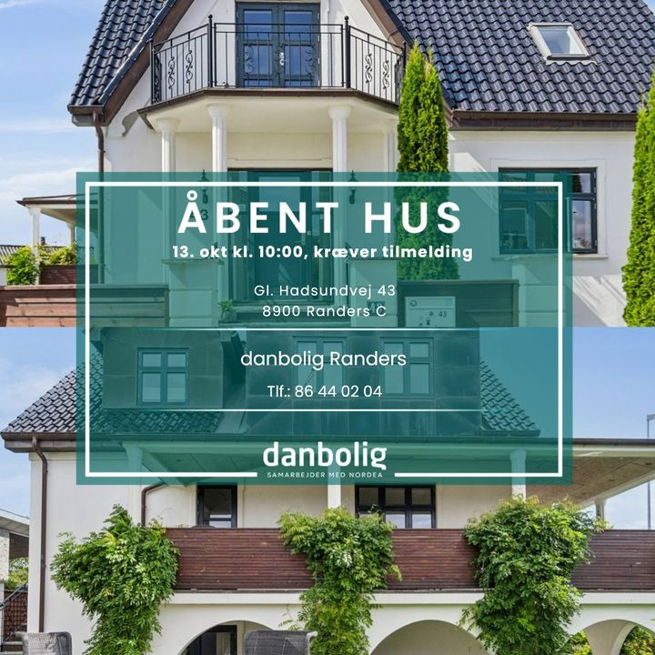 Danbolig Randers inviterer til åbent hus: Unik bynær familievilla til salg