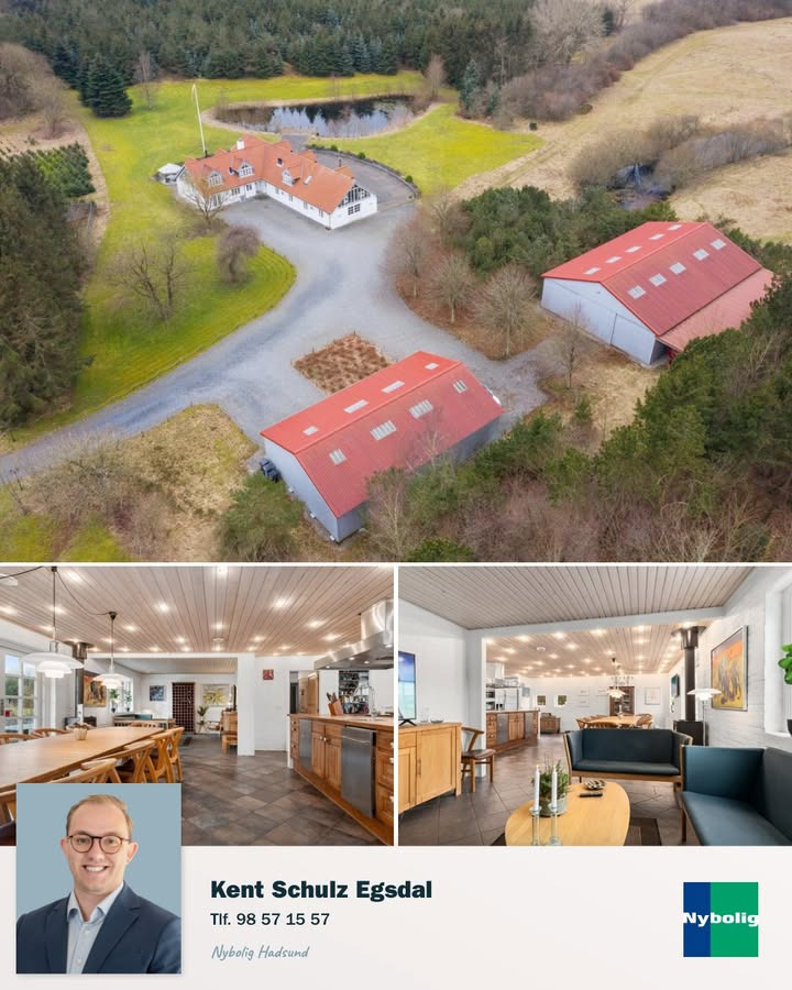 Nybolig Hadsund præsenterer skovejendom i Bælum med 31 hektar og sø
