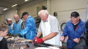 Tag del i spændingen ved turistfiskeauktion i Hvide Sande