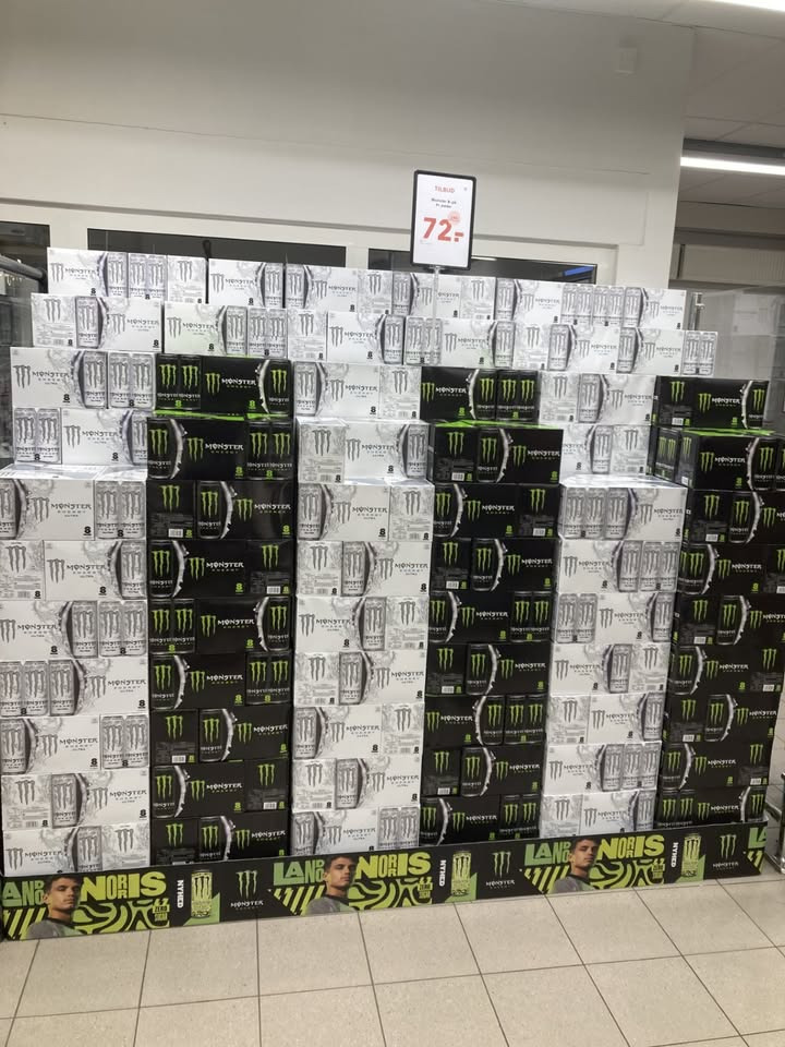 Spar Nørrebro Hjørring tilbyder Monster-dåser til billig pris