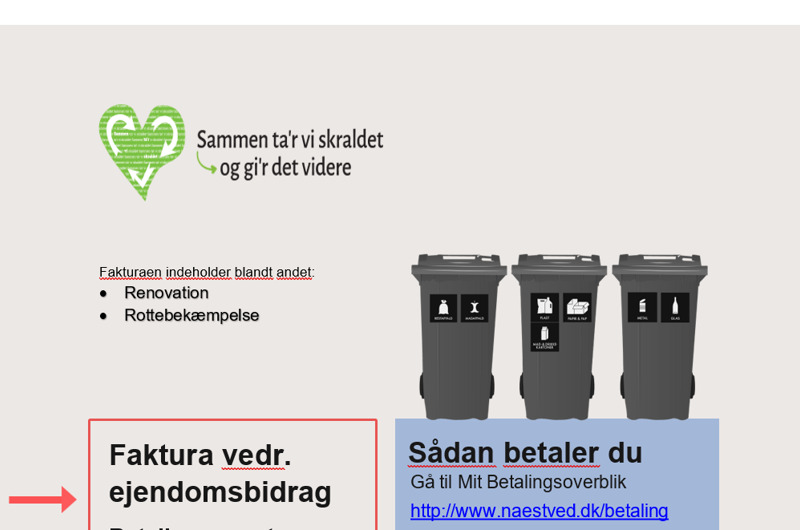 Borgere i Næstved får ny og opdateret renovationsfaktura sidst i januar