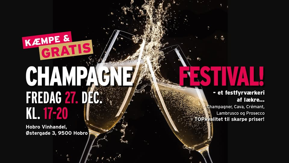 Stor champagnefestival i Hobro: Gratis smagsoplevelse for alle