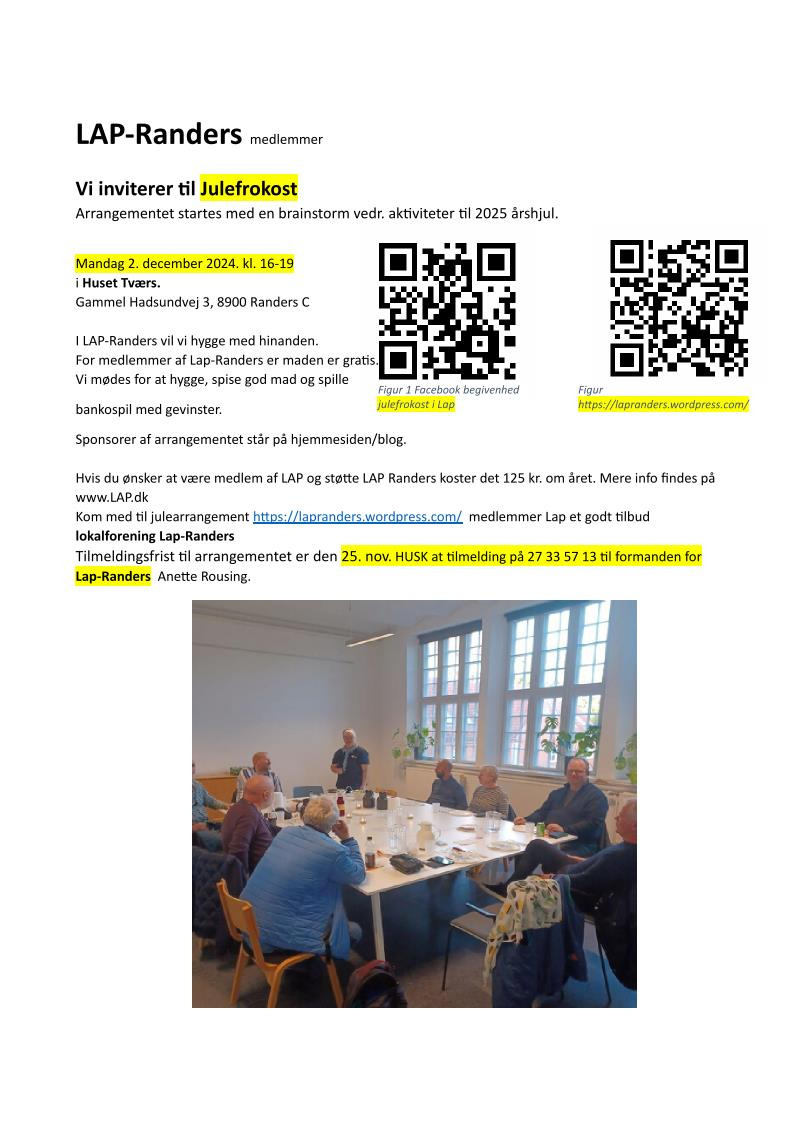 Julehygge og fremtidige planer med LAP-Randers