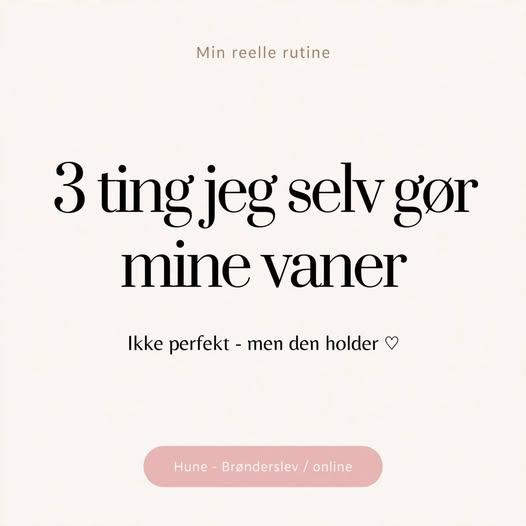 Houen Life Power deler tre faste vaner til travle dage