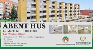 Åbent hus i Randers: Kun FÅ ledige boliger på Chr. Hauns Allé 4, 6 og 8