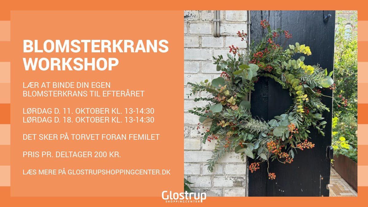 Skab din egen efterårsinspirerede blomsterkrans i Glostrup
