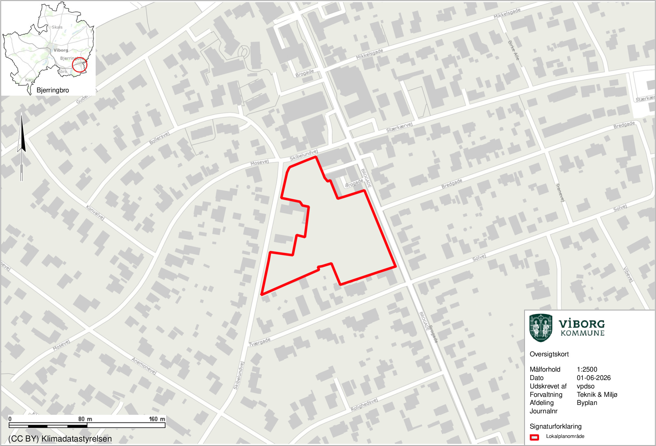 Viborg Byråd sender ny lokalplan for boliger i Bjerringbro i høring og inviterer til borgermøde