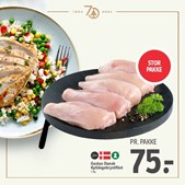 Saftigt kyllingebryst på menuen hos SPAR Skallerup A/S