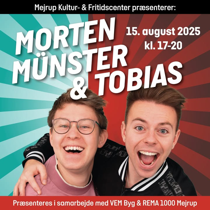 Morten Münster og Tobias optræder hos Mejrup Kultur- og Fritidscenter