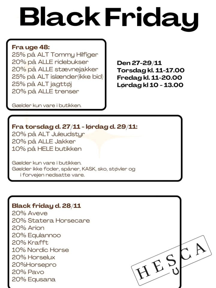 Hesca byder på vilde tilbud til Black Friday i morgen