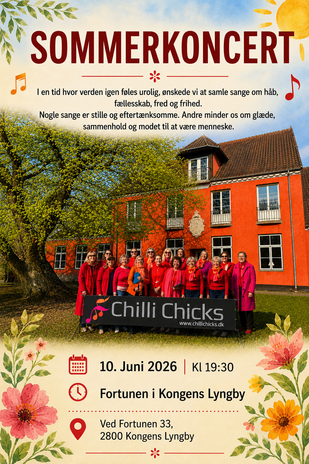 Oplev Chilli Chicks' sommerkoncert med temaet "Fred og Frihed