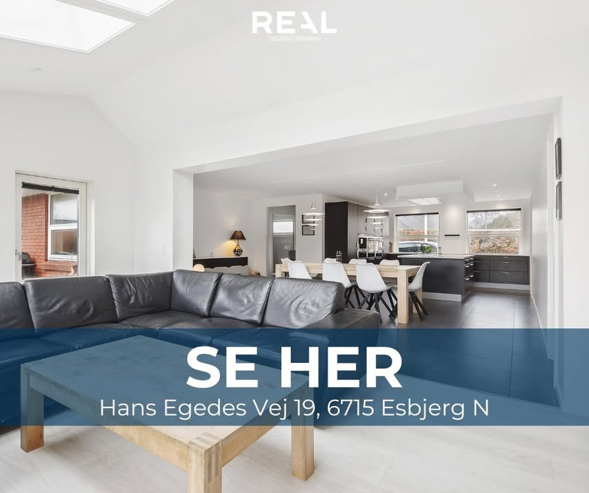 RealMæglerne Esbjerg præsenterer indflytningsklar familiebolig på Hans Egedes Vej 19