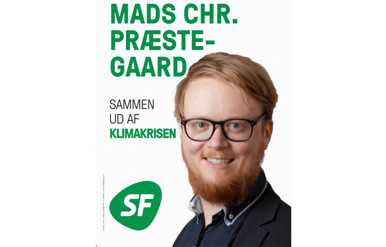 Mads Christian Præstegaard stiller op for SF